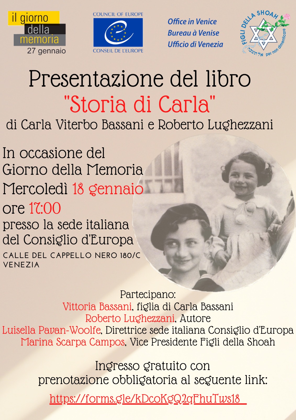 Giornata della memoria 2023. Presentazione del libro Il Bambino